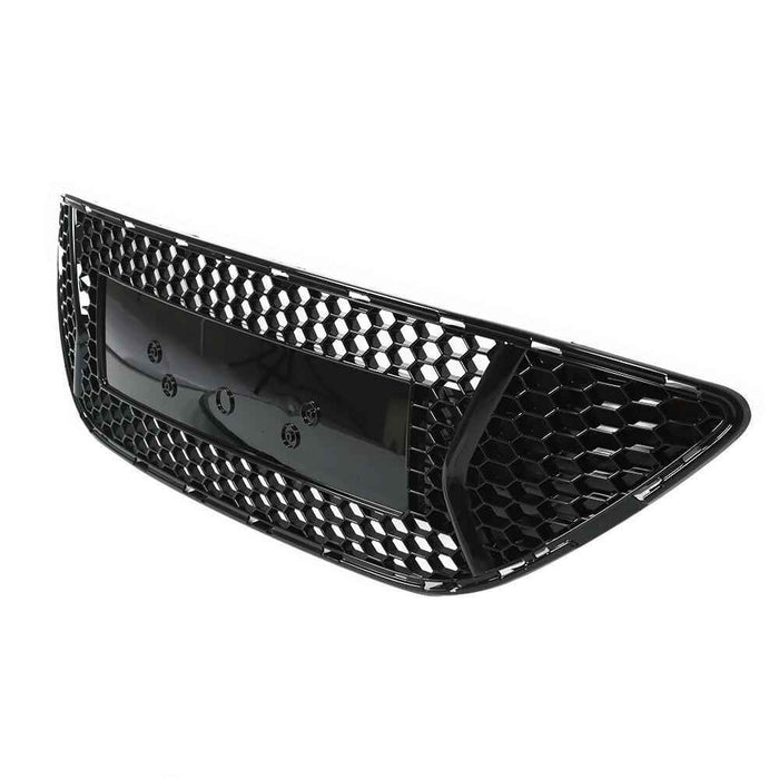 DURAFORCE For 2013-2014 Ford Focus Front Radiator Center Grille Glossy Black Upper Grill