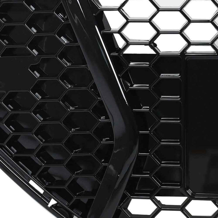 DURAFORCE For 2013-2014 Ford Focus Front Radiator Center Grille Glossy Black Upper Grill
