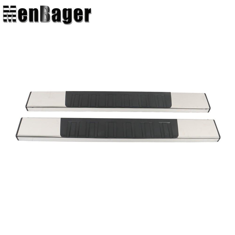DURAFORCE For 19-22 Silverado Sierra 1500 2500HD 6" Step Bars Running Board Plastic Chrome