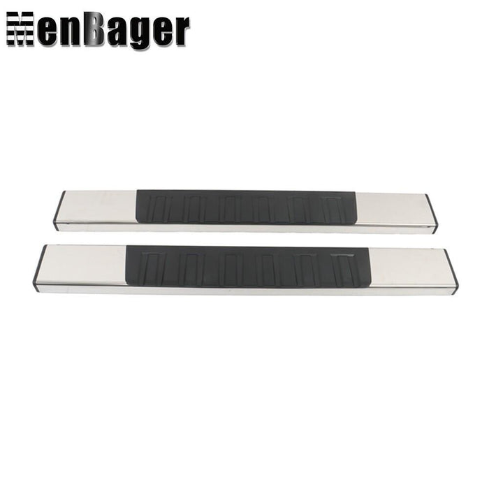 DURAFORCE For 19-22 Silverado Sierra 1500 2500HD 6" Step Bars Running Board Plastic Chrome