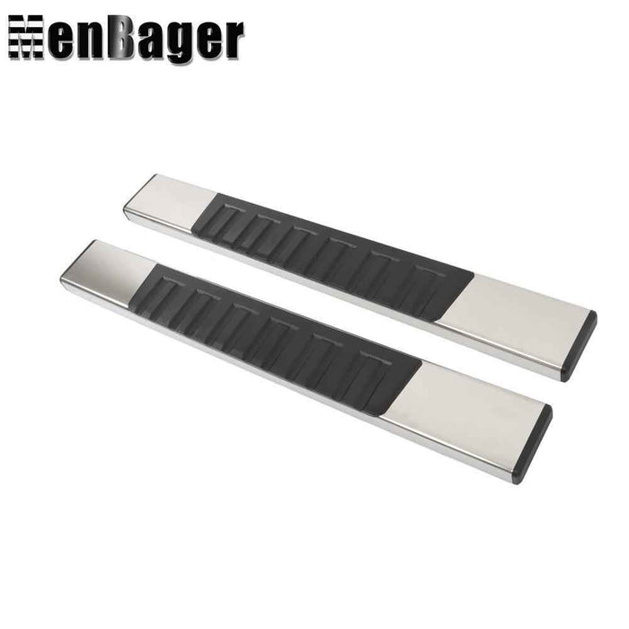 DURAFORCE For 19-22 Silverado Sierra 1500 2500HD 6" Step Bars Running Board Plastic Chrome