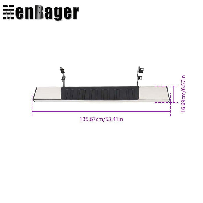 DURAFORCE For 19-22 Silverado Sierra 1500 2500HD 6" Step Bars Running Board Plastic Chrome