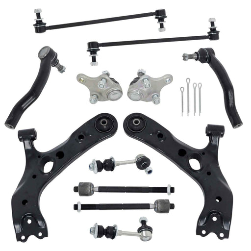 DURAFORCE 12Pc Front Lower Control Arm Ball Joint Tie Rod Kit For 2006-2018 Toyota RAV4