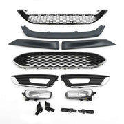 DURAFORCE For 2015-2018 Ford Focus Front Upper Lower Grille & Fog Light Set&Trim Set 13Pcs
