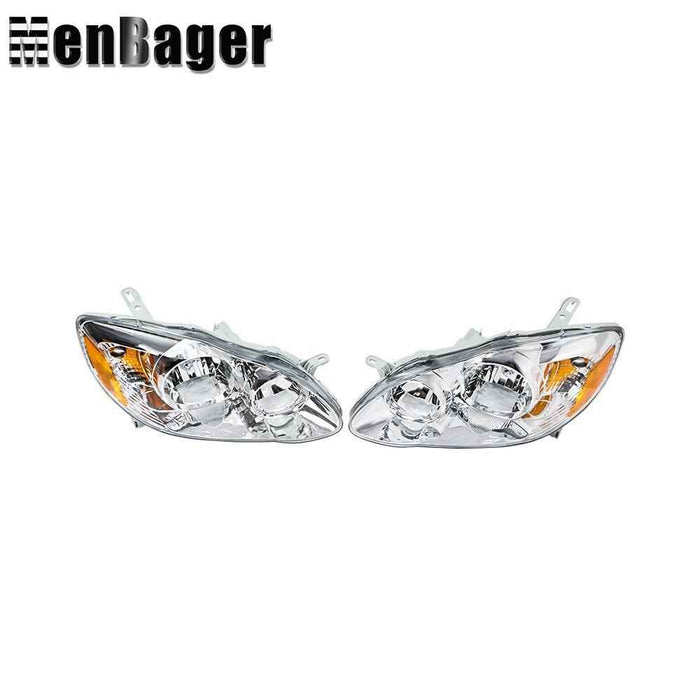 DURAFORCE Pair Headlights Halogen For 2003-2005 2006 2007 2008 Toyota Corolla 8115002200