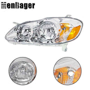 DURAFORCE Pair Headlights Halogen For 2003-2005 2006 2007 2008 Toyota Corolla 8115002200