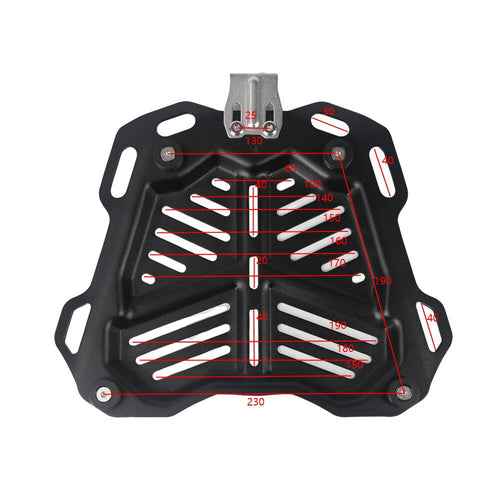DURAFORCE Motorcycle Luggage Waterproof Tail Box 65L Black Scooter Trunk Storage Top Case