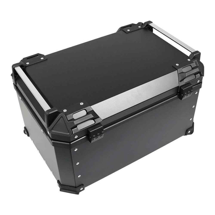 DURAFORCE Motorcycle Luggage Waterproof Tail Box 65L Black Scooter Trunk Storage Top Case