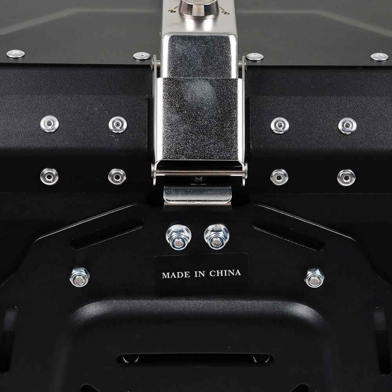 DURAFORCE Motorcycle Luggage Waterproof Tail Box 65L Black Scooter Trunk Storage Top Case