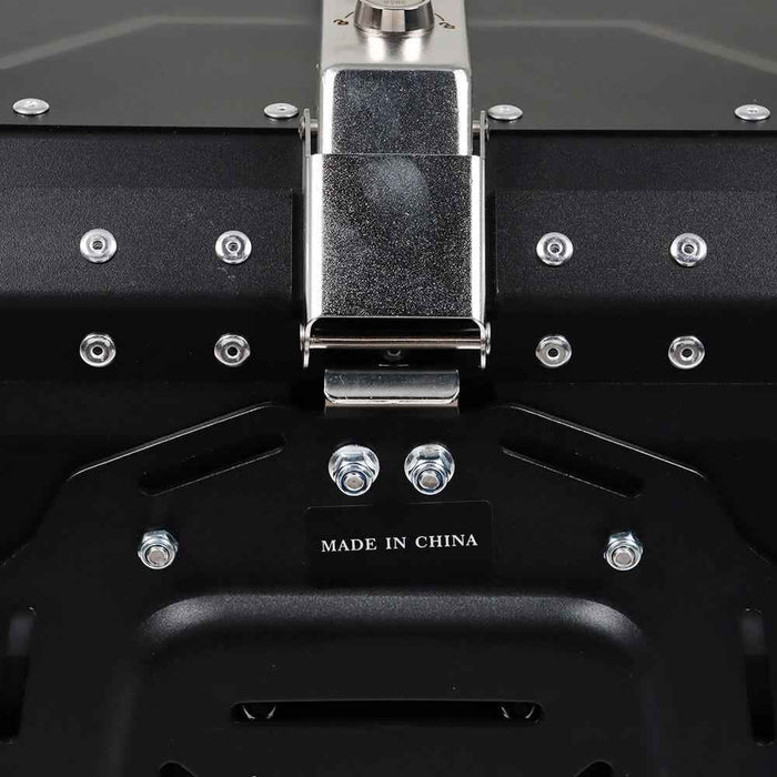 DURAFORCE Motorcycle Luggage Waterproof Tail Box 65L Black Scooter Trunk Storage Top Case