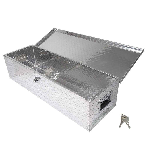 DURAFORCE ALUMINUM PICKUP TRUNK BED TOOL BOX 39"X13"X10" TRAILER STORAGE+LOCK