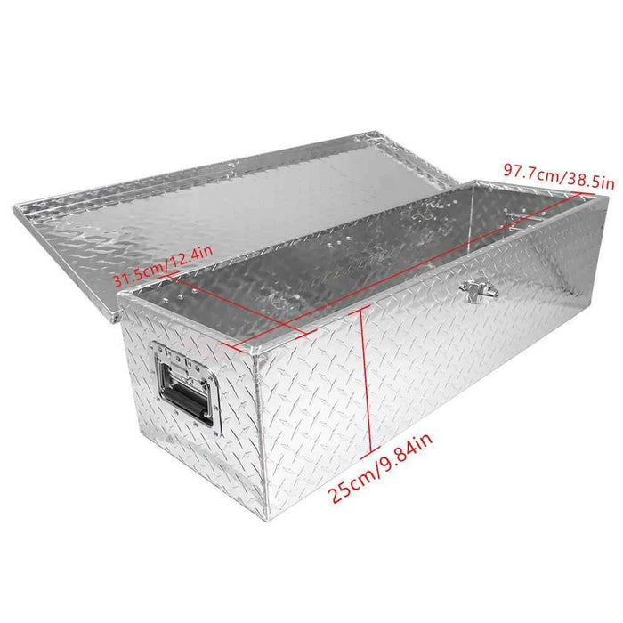 DURAFORCE ALUMINUM PICKUP TRUNK BED TOOL BOX 39"X13"X10" TRAILER STORAGE+LOCK