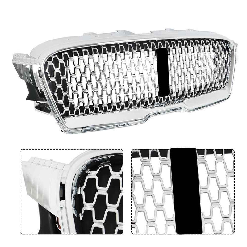 DURAFORCE For Lincoln MKZ 2017-2019 Nickelplated Plastic Front Upper Grille Bumper Grille