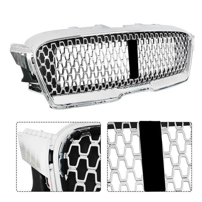 DURAFORCE For Lincoln MKZ 2017-2019 Nickelplated Plastic Front Upper Grille Bumper Grille