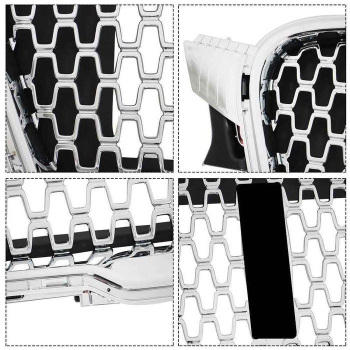 DURAFORCE For Lincoln MKZ 2017-2019 Nickelplated Plastic Front Upper Grille Bumper Grille