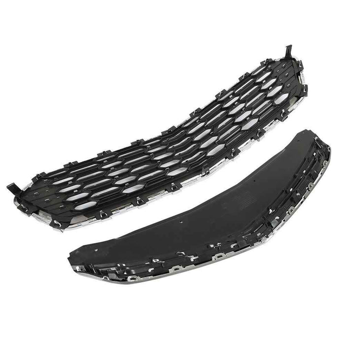 DURAFORCE For Chevy Cruze 2016 2017 2018 Front Upper+Lower Grille Grill Set W/Chrome Black