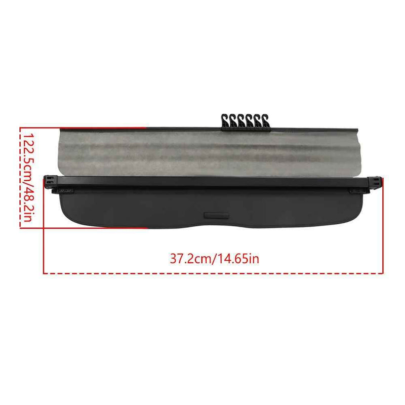 DURAFORCE For SubAru Forester 2013-18 Black Trunk Shield Manual Door Cargo Cover Security