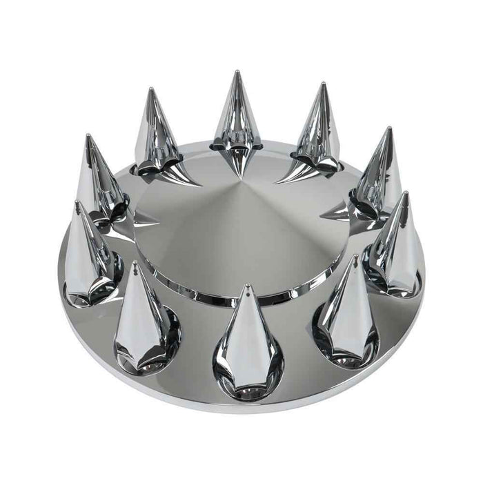 DURAFORCE Front Axle Cover Kit For Truck Spiked Chrome Thread-on Nut Covers 33 MM