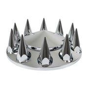 DURAFORCE Front Axle Cover Kit For Truck Spiked Chrome Thread-on Nut Covers 33 MM