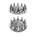 DURAFORCE Front Axle Cover Kit For Truck Spiked Chrome Thread-on Nut Covers 33 MM