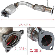 DURAFORCE Catalytic Converter Exhaust Flex Pipe For Chevy Equinox GMC Terrain 2010-14 2.4L