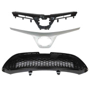DURAFORCE Front Bumper Hood Upper&Lower Grille Mesh Grill For 17-19 Toyota Corolla SE XSE