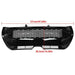 DURAFORCE Front Bumper Hood Upper&Lower Grille Mesh Grill For 17-19 Toyota Corolla SE XSE