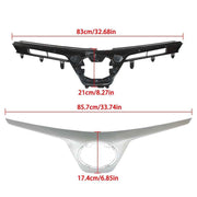 DURAFORCE Front Bumper Hood Upper&Lower Grille Mesh Grill For 17-19 Toyota Corolla SE XSE