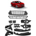 DURAFORCE For 2013-2016 Ford Fusion Upper+Lower Grille Set&Fog Light Set Horizontal Billet