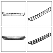 DURAFORCE For 2013-2016 Ford Fusion Upper+Lower Grille Set&Fog Light Set Horizontal Billet