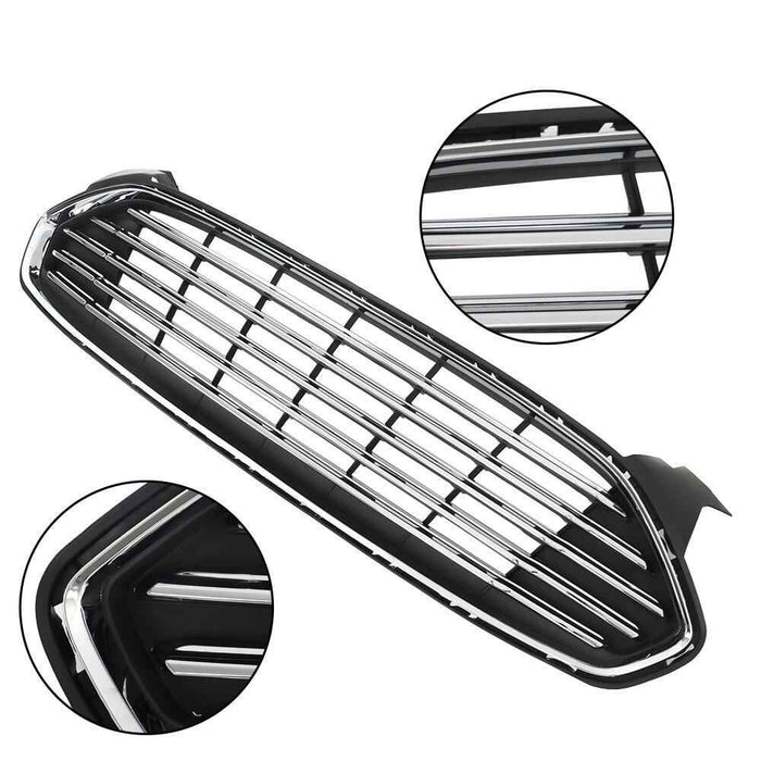 DURAFORCE For 2013-2016 Ford Fusion Upper+Lower Grille Set&Fog Light Set Horizontal Billet