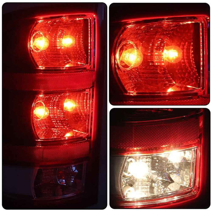 DURAFORCE Left&Right Tail Lamp For 2007-2013 GMC Sierra 1500 2500 Assembly Tail Light Pair