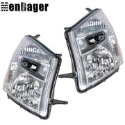 DURAFORCE Pair Headlamps Chrome Halogen For 2005 2007 2008 2009 Chevrolet Equinox w/o Bulb