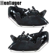 DURAFORCE Pair Headlamps Chrome Halogen For 2005 2007 2008 2009 Chevrolet Equinox w/o Bulb