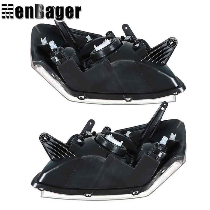 DURAFORCE Pair Headlamps Chrome Halogen For 2005 2007 2008 2009 Chevrolet Equinox w/o Bulb