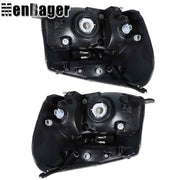 DURAFORCE Pair Headlamps Chrome Halogen For 2005 2007 2008 2009 Chevrolet Equinox w/o Bulb