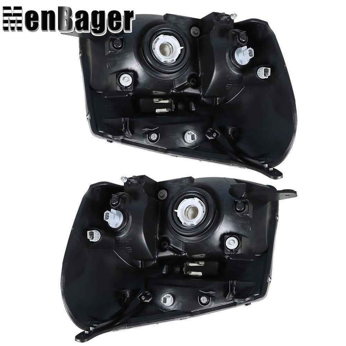 DURAFORCE Pair Headlamps Chrome Halogen For 2005 2007 2008 2009 Chevrolet Equinox w/o Bulb