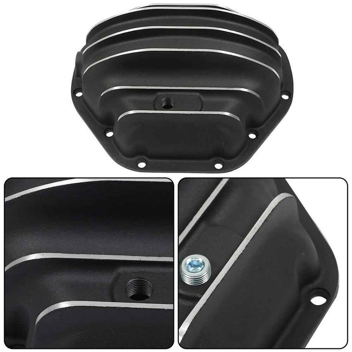 DURAFORCE Rear Black Differential Cover with Gasket for Ford Dodge GMC Dana 80 Aluminum