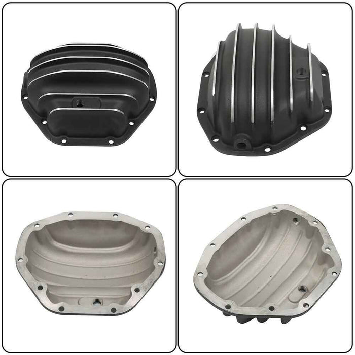 DURAFORCE Rear Black Differential Cover with Gasket for Ford Dodge GMC Dana 80 Aluminum