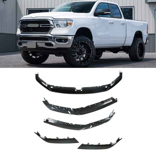 DURAFORCE For Ram 1500 2019 2020 21 2022 Black ABS Plastic Upper Grille Molding 6BT18TZZAJ