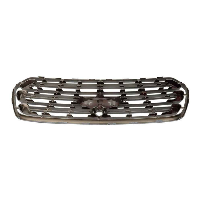 DURAFORCE Front Bumper Upper Grille Grill For 15-19 Ford Transit 150 250 350 Matte Chrome