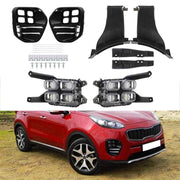 DURAFORCE Fog Lights LED Lamps w/Bezel Kits For 2017-2018 Kia Sportage Right&Left Side