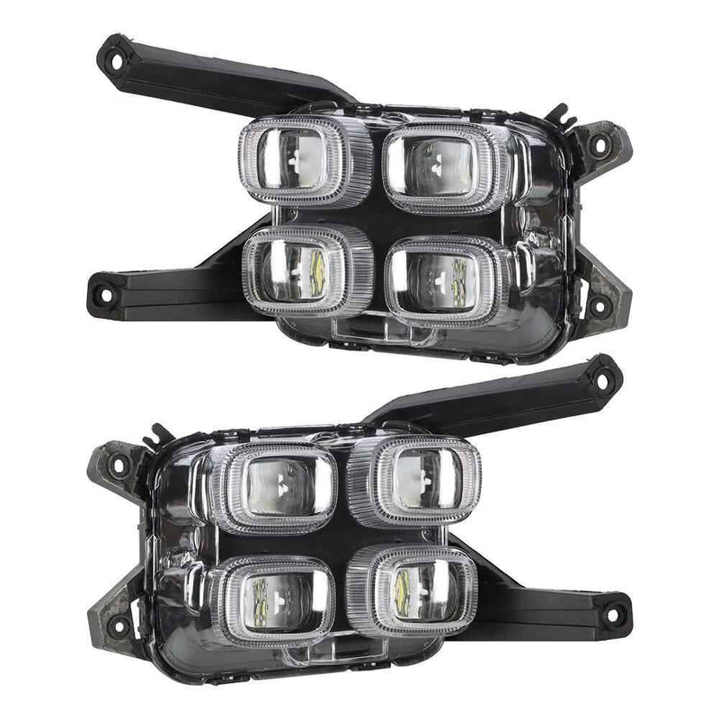 DURAFORCE Fog Lights LED Lamps w/Bezel Kits For 2017-2018 Kia Sportage Right&Left Side