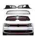 DURAFORCE Front Bumper Upper＆Lower Grille Kit W/Bezels Trim Grill For VW Jetta 2011-2014