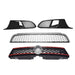 DURAFORCE Front Bumper Upper＆Lower Grille Kit W/Bezels Trim Grill For VW Jetta 2011-2014