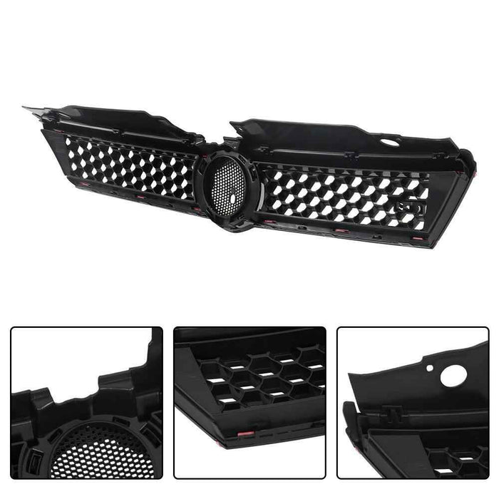 DURAFORCE Front Bumper Upper＆Lower Grille Kit W/Bezels Trim Grill For VW Jetta 2011-2014