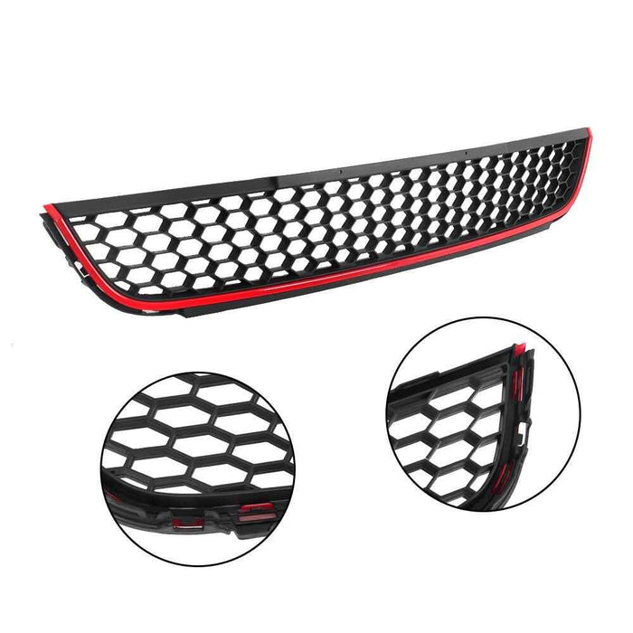 DURAFORCE Front Bumper Upper＆Lower Grille Kit W/Bezels Trim Grill For VW Jetta 2011-2014