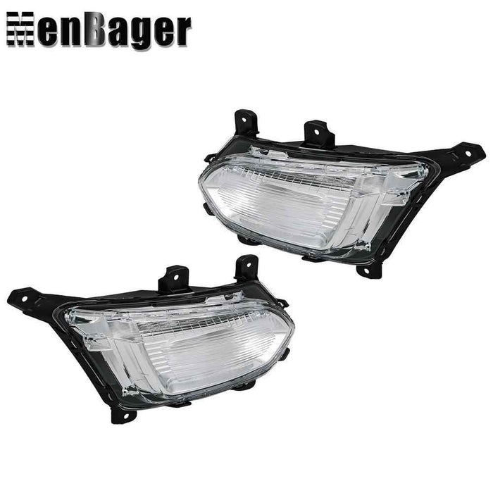 DURAFORCE For 2016-2017 Chevy Equinox Pair of Clear Lens LED w/DRL Fog Light Lamp Assembly