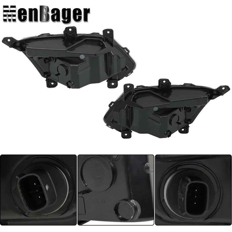 DURAFORCE For 2016-2017 Chevy Equinox Pair of Clear Lens LED w/DRL Fog Light Lamp Assembly