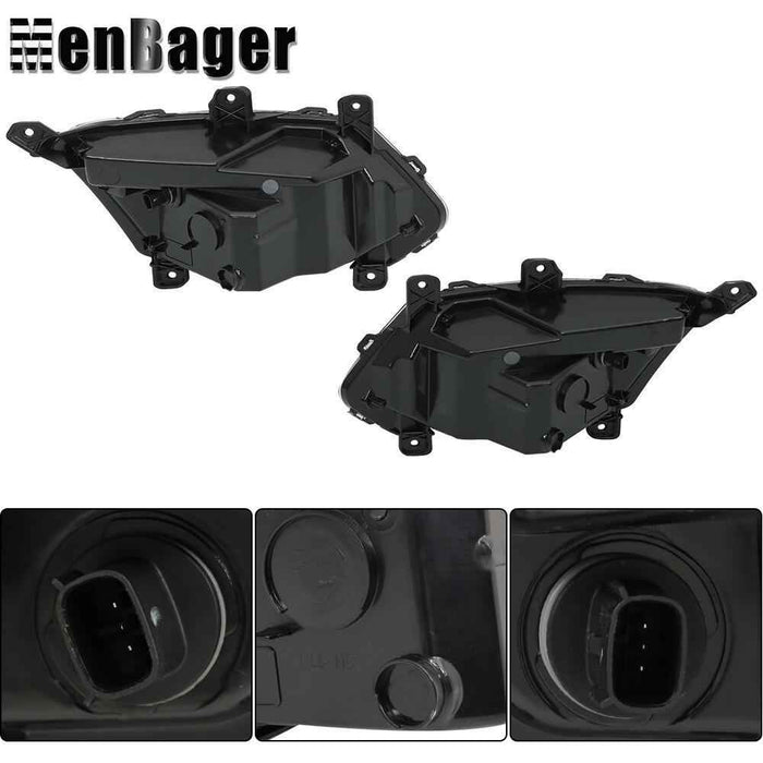 DURAFORCE For 2016-2017 Chevy Equinox Pair of Clear Lens LED w/DRL Fog Light Lamp Assembly